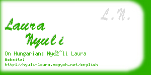 laura nyuli business card